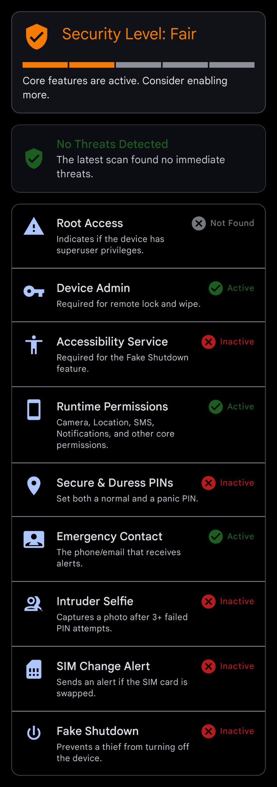 Kavach Dashboard Screen
